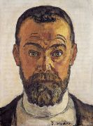 Ferdinand Hodler: Selbstbildnis mit aufgerissenen Augen
