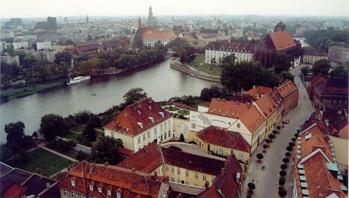 Blick vom Domturm auf die Sandinsel